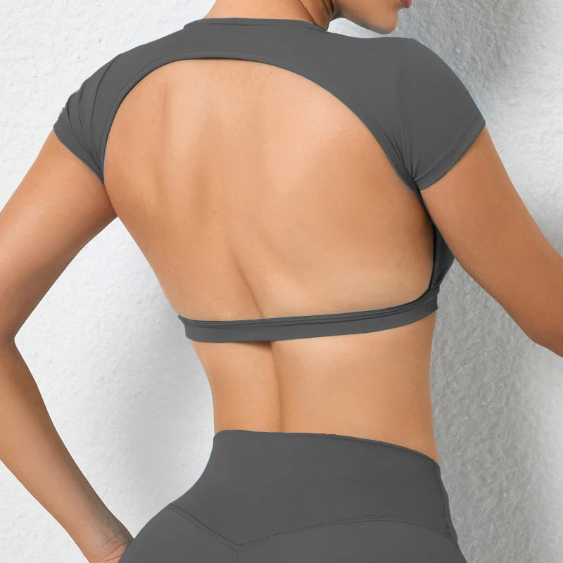 Backless Cropped Tee