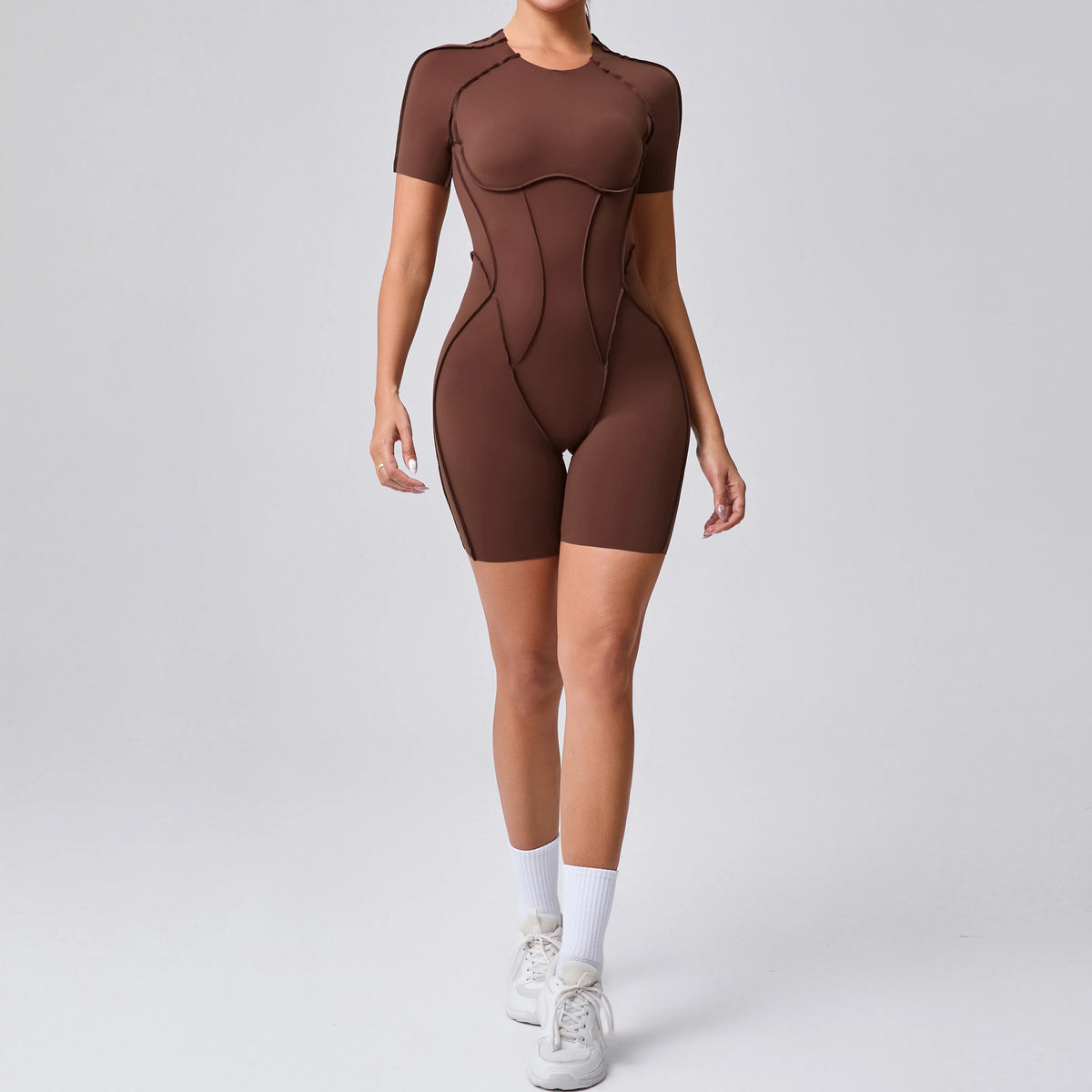 Short Sleeve Scrunch Romper
