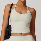 Elegant Halterneck Yoga Top for Women