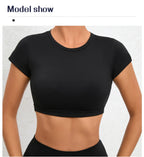 Sports Muscle Back Tee Without Padded Women Backless Sports Shirts Workout Gym Training Yoga T-Shirt Outdoor Open Back Tops