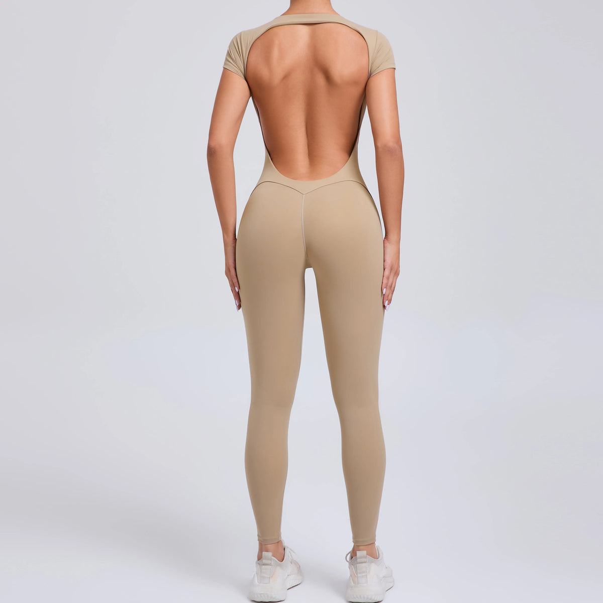 Padded Backless Sleeveless Jumpsuit