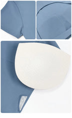 NCLAGEN Women's Yoga T-shirt Short Sleeves Built-in Bra Backless Fitness Top Beautiful Back Gym Clothes Form-fitting Running Tee