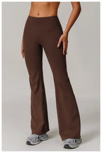 High Waist Wide Leg Pants Leggings Women Tights Fitness Bell-bottoms Yoga Elastic Leggings Push Up Gym Workout Flared Pants