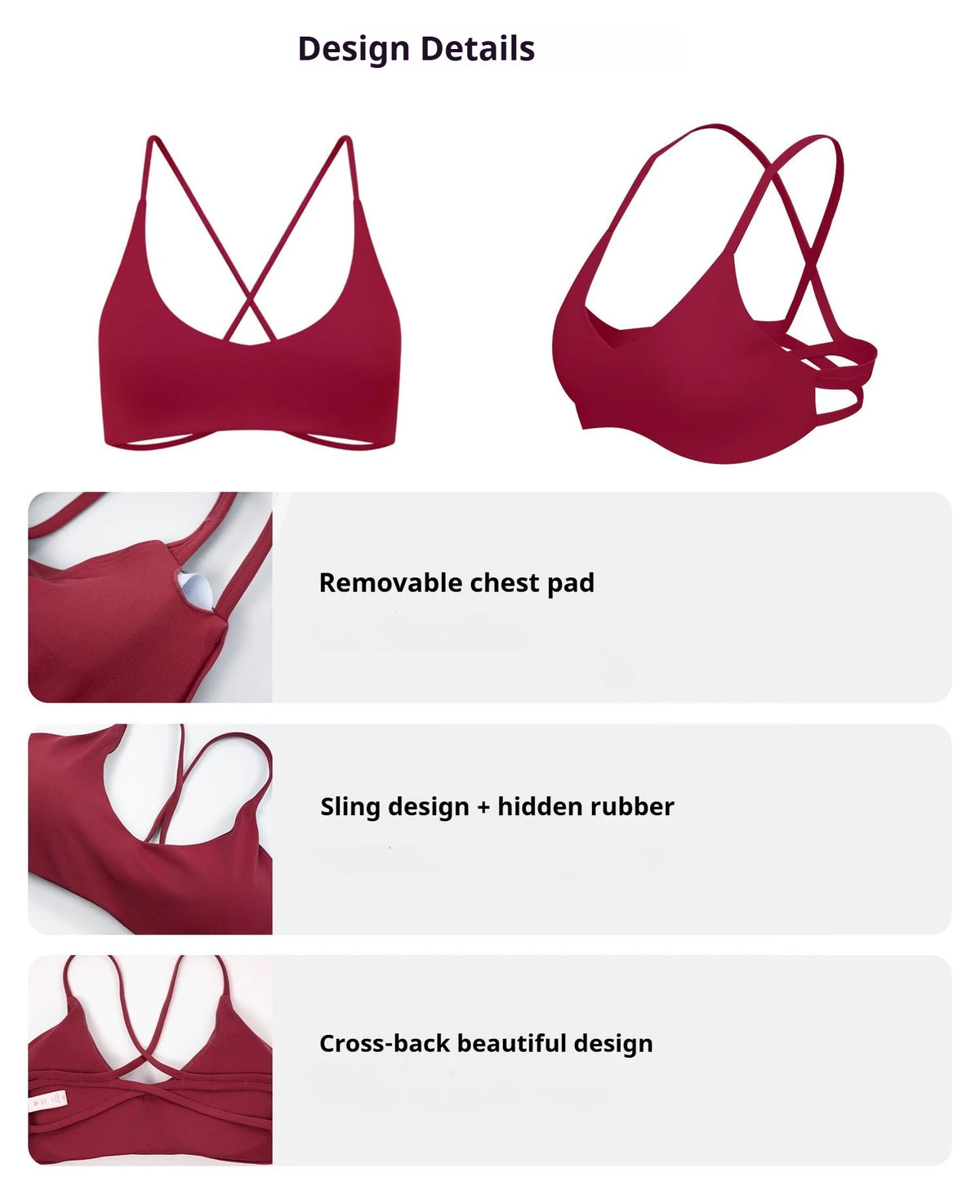 Cross Back Push-Up Bra