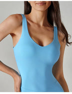 Seamless Threaded Shorts Jumpsuit Fitness Yoga Quick Drying Sleeveless Breathable Tight Fitting Clothes for Women Sportswear