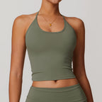 Elegant Halterneck Yoga Top for Women