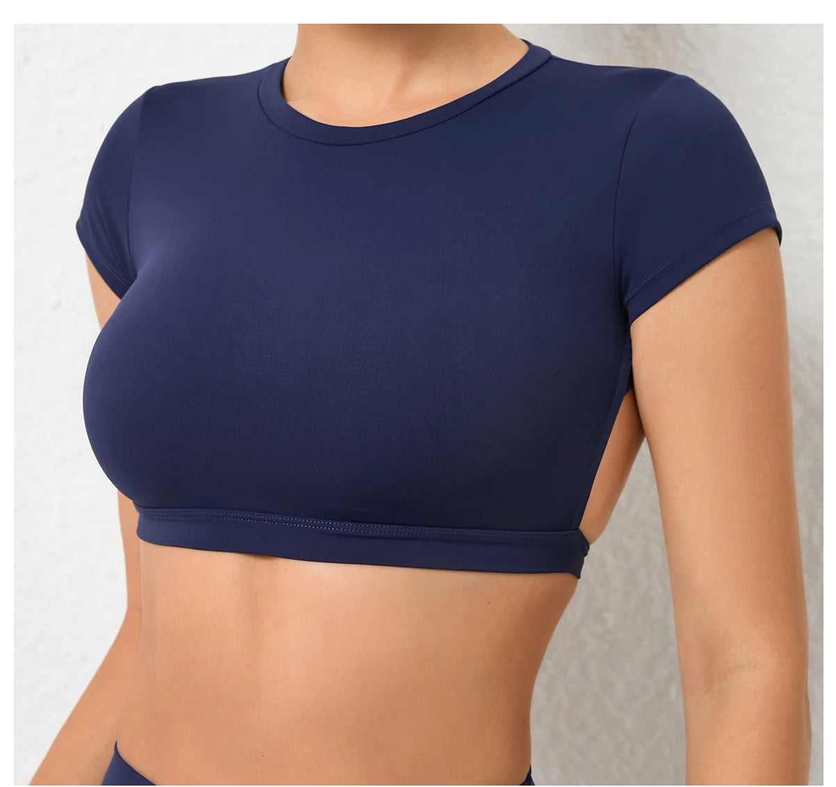 Sports Muscle Back Tee Without Padded Women Backless Sports Shirts Workout Gym Training Yoga T-Shirt Outdoor Open Back Tops