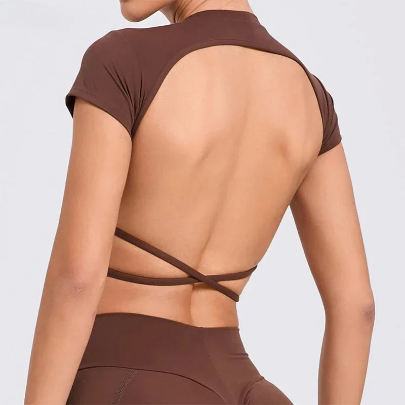 Open Back Seamless Tee