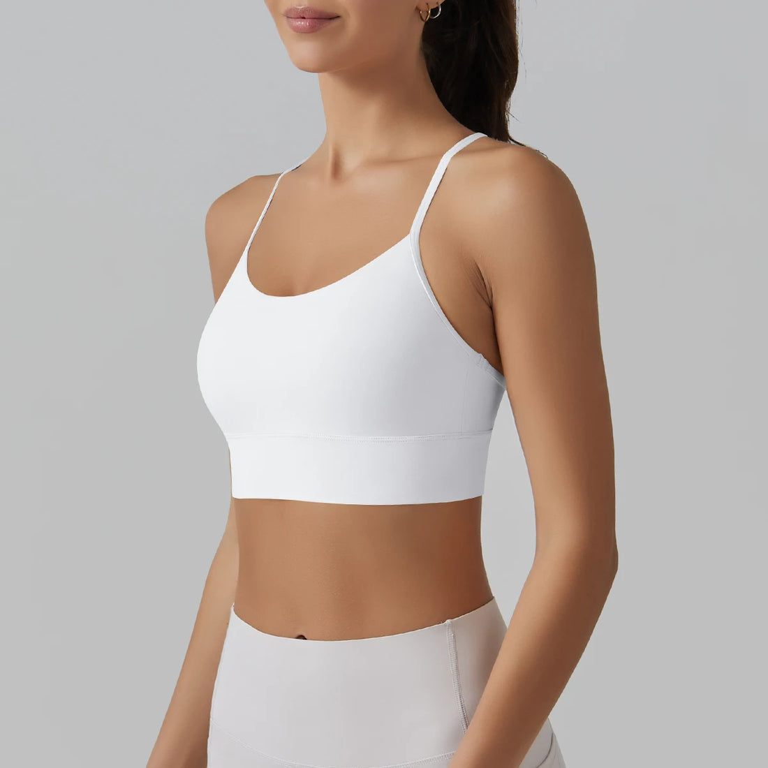 Y-Back Strappy Crop Bra