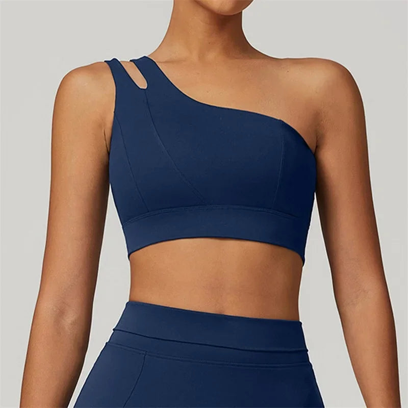 One Shoulder Crop Tank