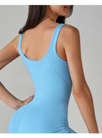 Seamless Threaded Shorts Jumpsuit Fitness Yoga Quick Drying Sleeveless Breathable Tight Fitting Clothes for Women Sportswear