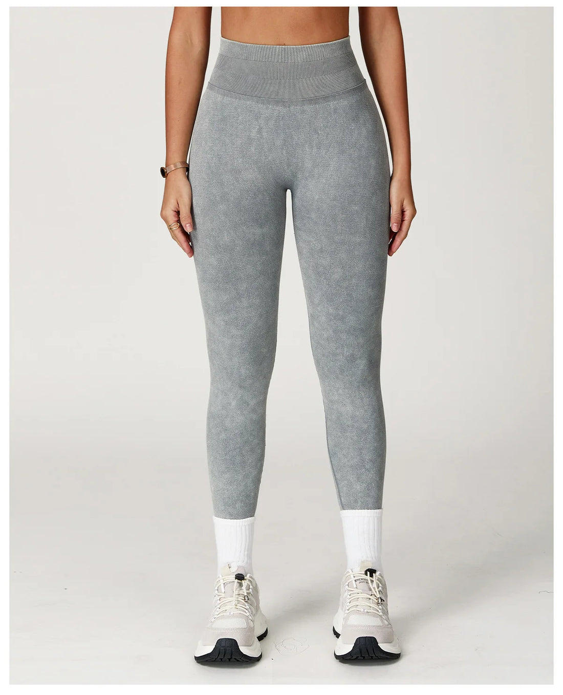 Washed Seamless Ribbed Leggings
