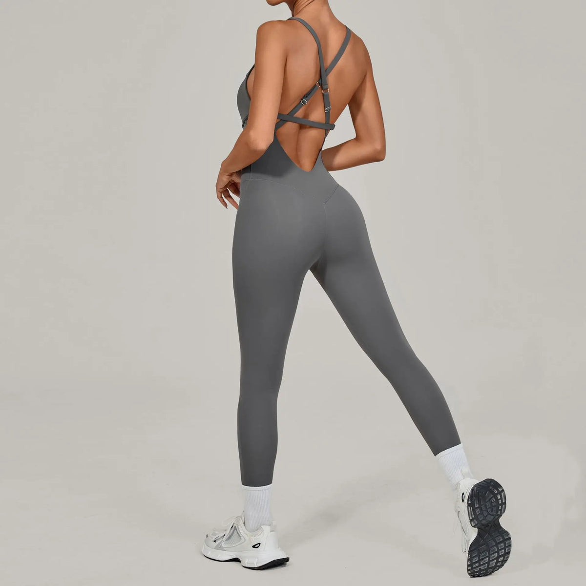 Cross Strap Open Back Jumpsuit