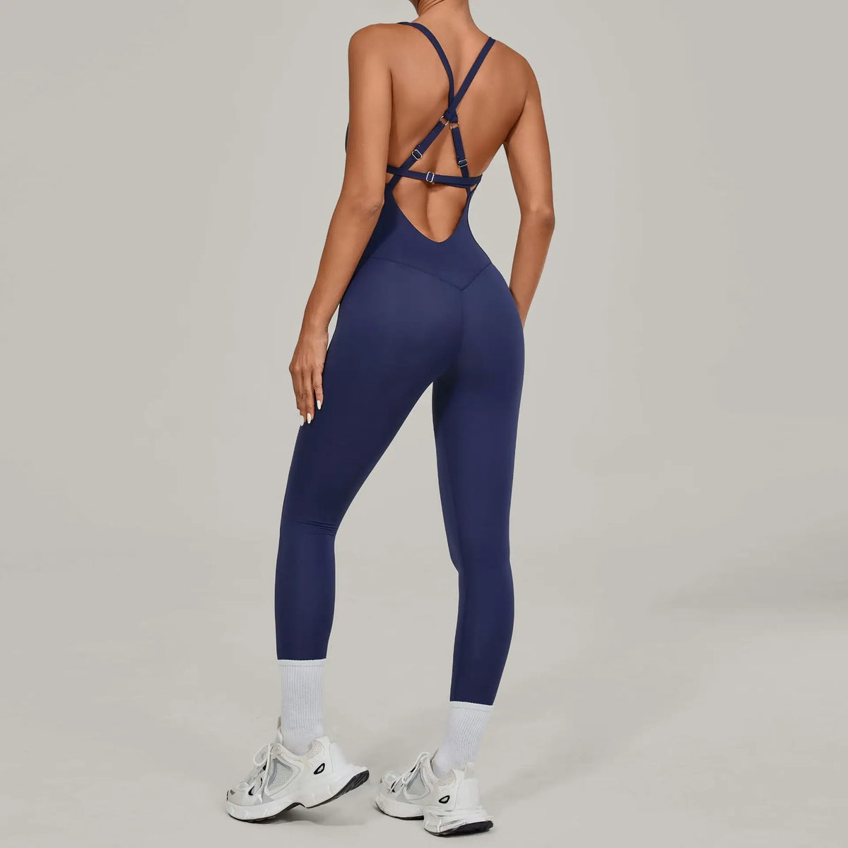 Cross Strap Open Back Jumpsuit
