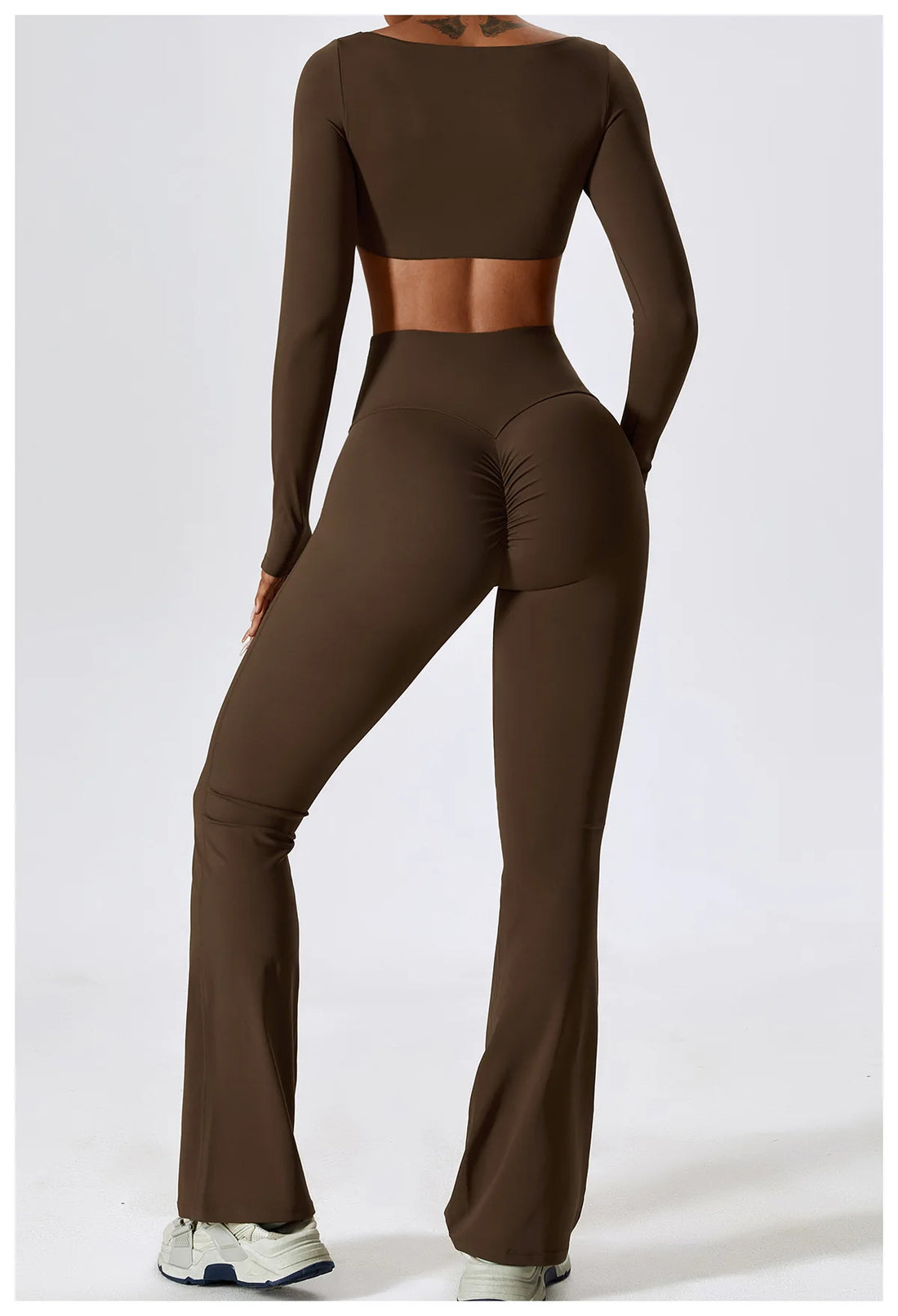 Long Sleeve Crop & Flare Set