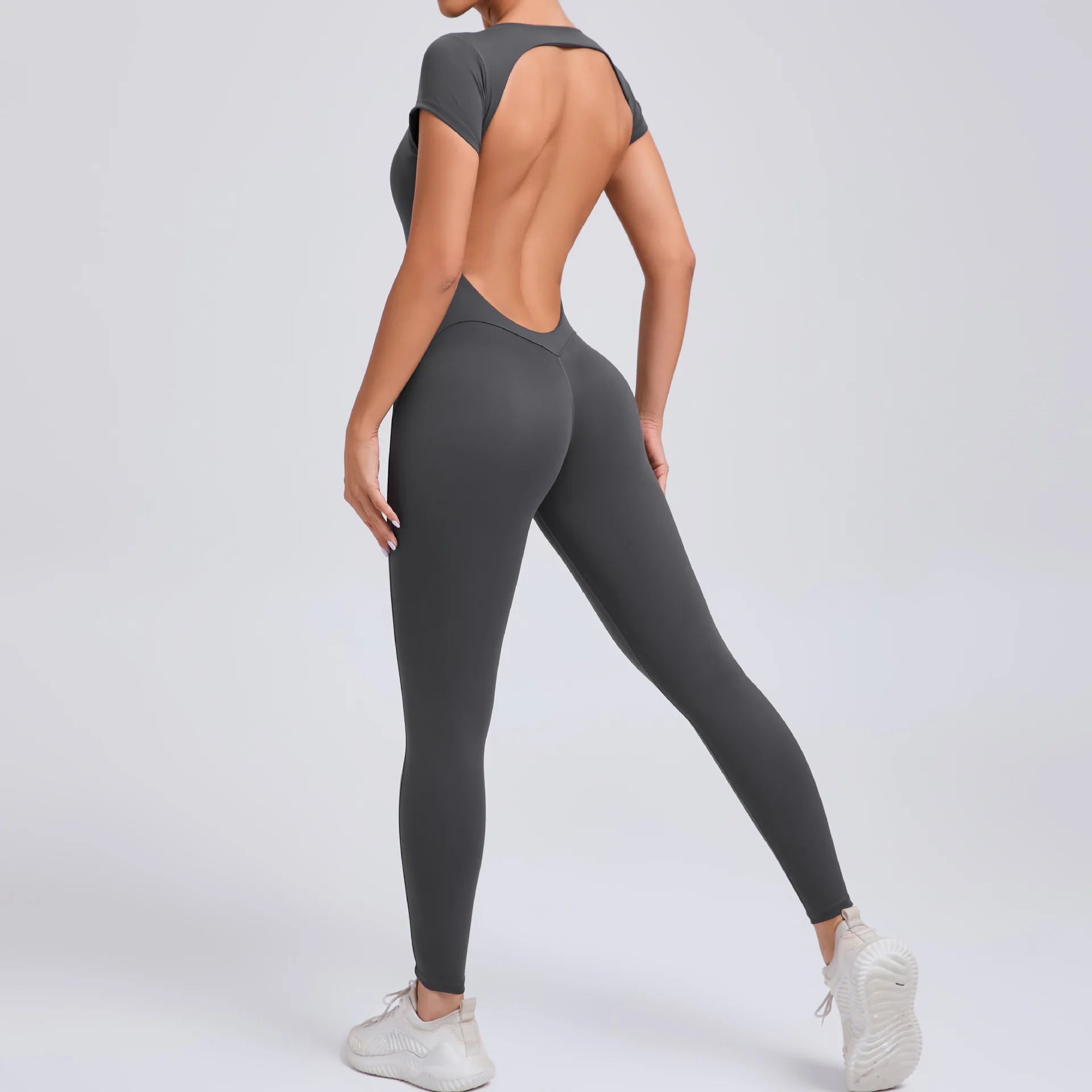 Yoga Set Sexy Backless One-piece Suit Female Rompers Quick Dry Yoga Clothing Workout Bodysuits Flared Sports Jumpsuit Women