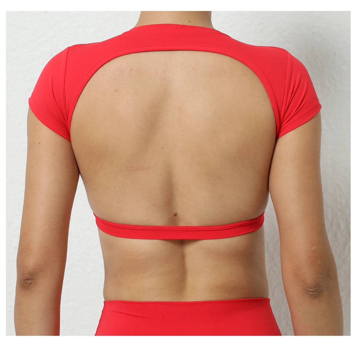 Sports Muscle Back Tee Without Padded Women Backless Sports Shirts Workout Gym Training Yoga T-Shirt Outdoor Open Back Tops