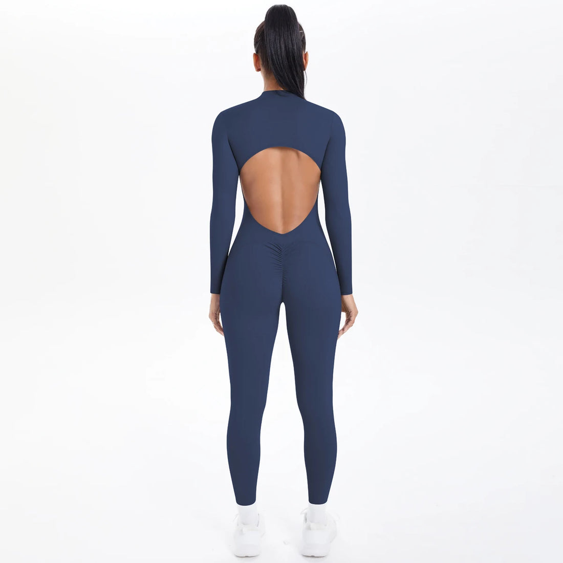 Long Sleeve Backless Zip Bodysuit