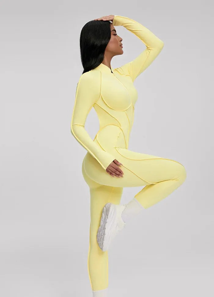 Long Sleeve Zip Bodysuit Set