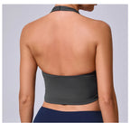 Ladies Sports Bra Sexy Hanging Neck High Support Impact Yoga Underwear Running Fitness Gym Push Up Workout Bra Padded Bralette