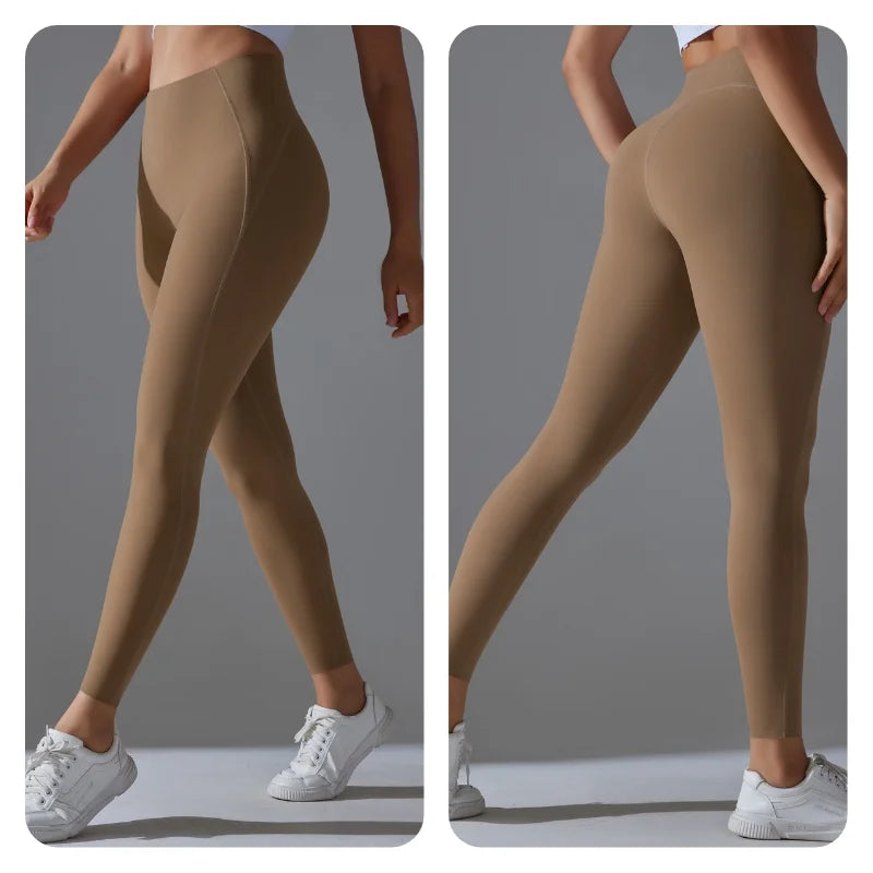 Women's High Waisted, Tight Fitting, Sexy Peach Hip Lifting Yoga Pants, Gym Exercise, Running, Pilates, Leggings Yoga Pants