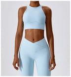 Women's Sport Bras Gym High Intensity Underwear Running Yoga Beautiful Back Dry Bras Shockproof Rib Workout Bra Seamless Fitness