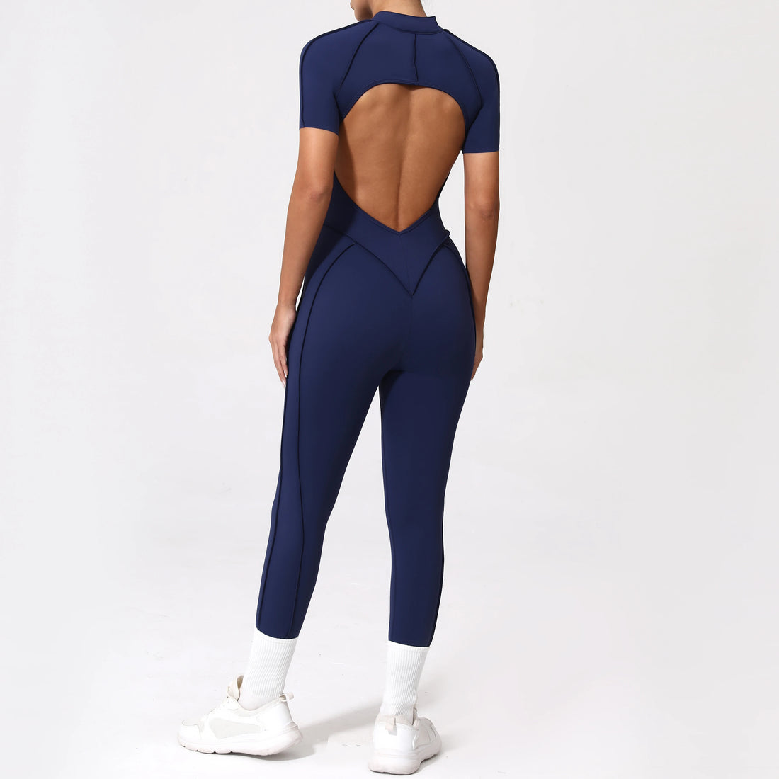 Hollow Back Zip Jumpsuit