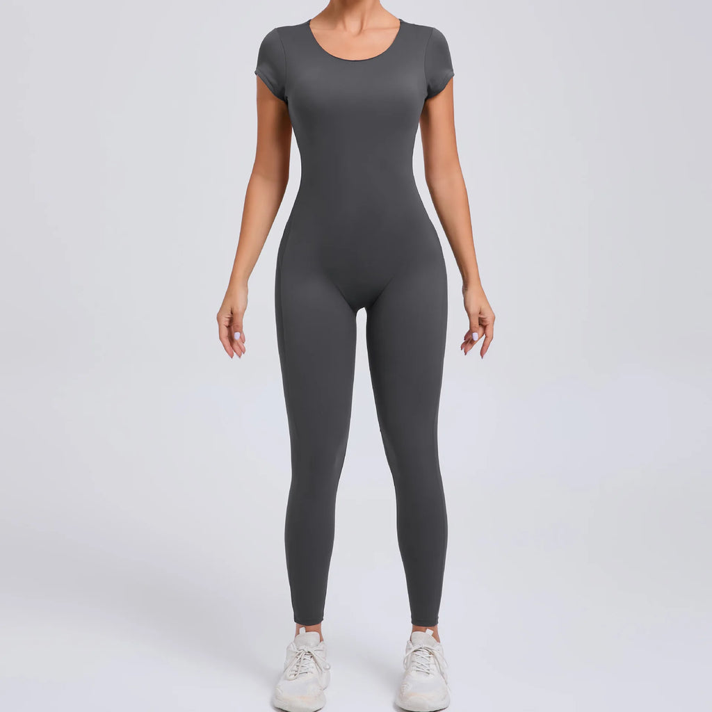 Yoga Set Sexy Backless One-piece Suit Female Rompers Quick Dry Yoga Clothing Workout Bodysuits Flared Sports Jumpsuit Women