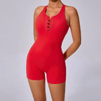 Elegant Cross Backless Sports Jumpsuit for Women