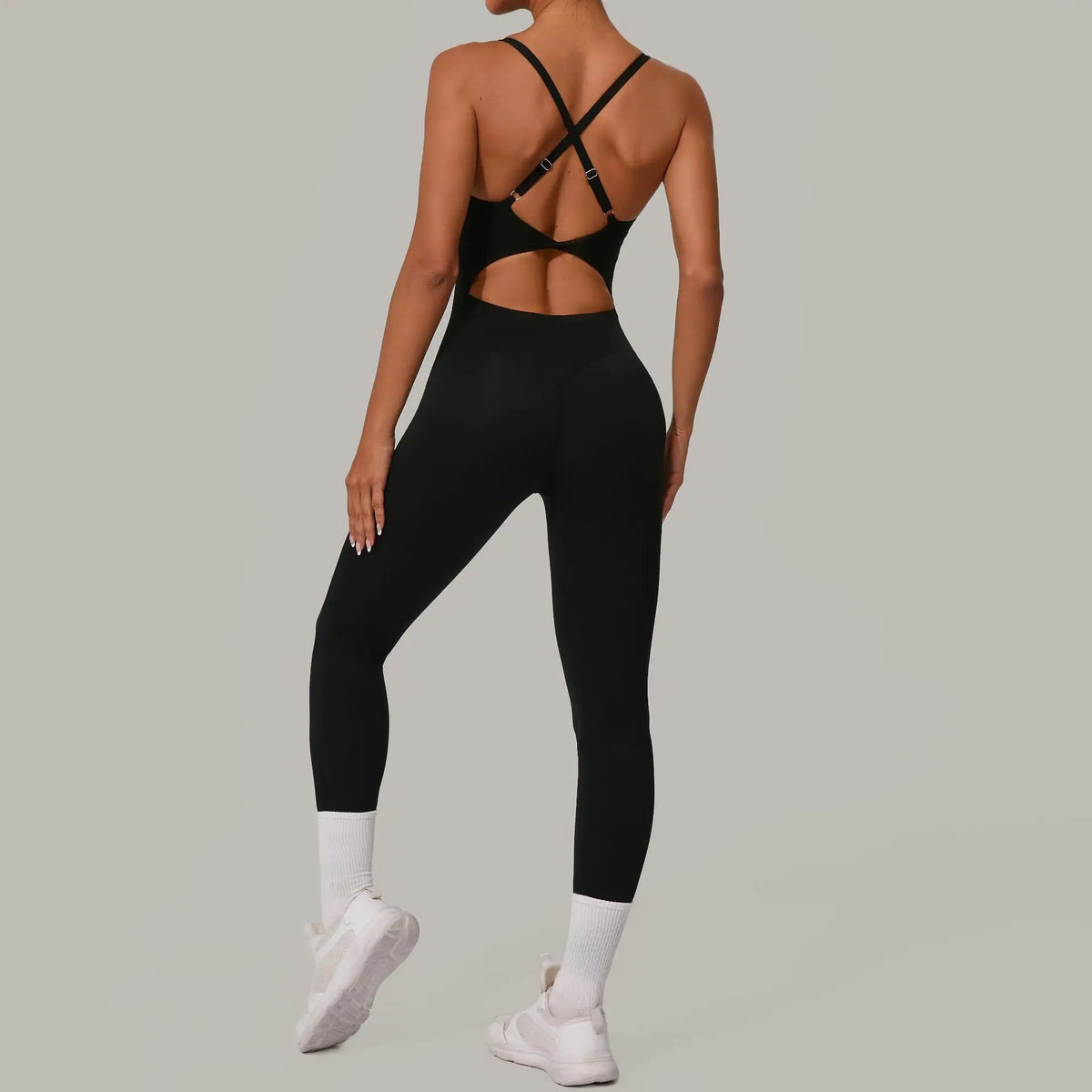 Cross Back Scrunch Jumpsuit