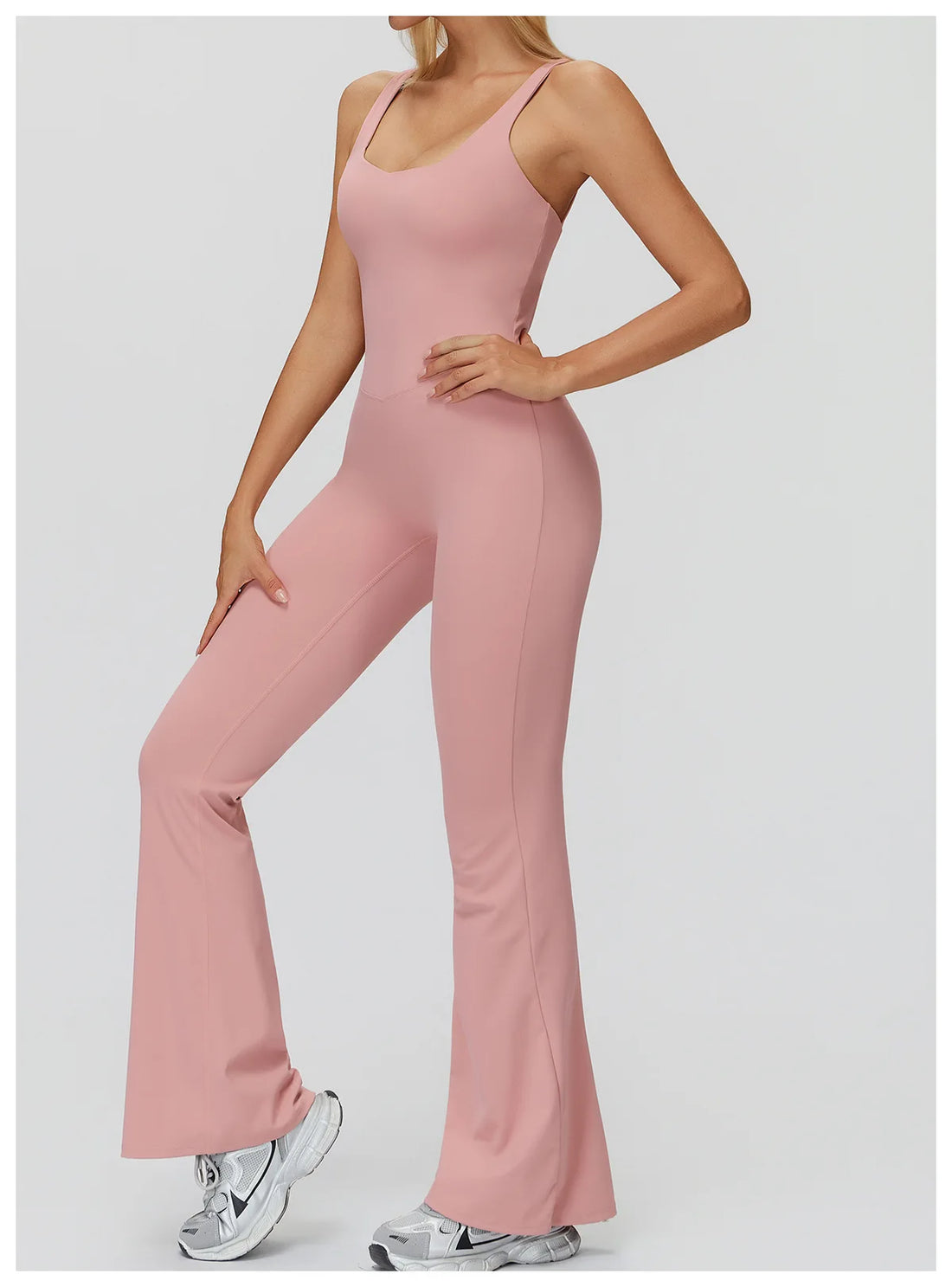Cross Back Wide Leg Jumpsuit