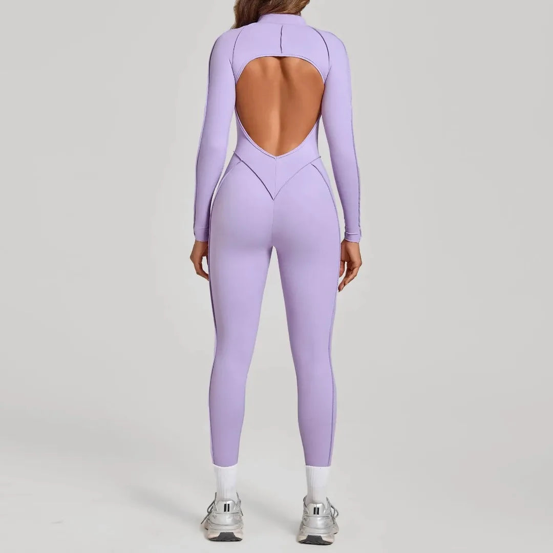 Backless Zip Jumpsuit