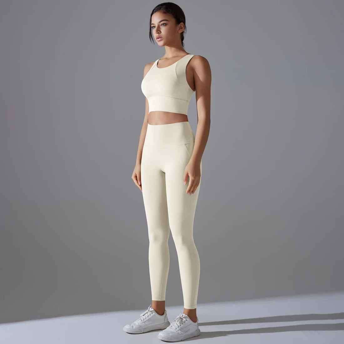 High Neck Crop & Leggings Set