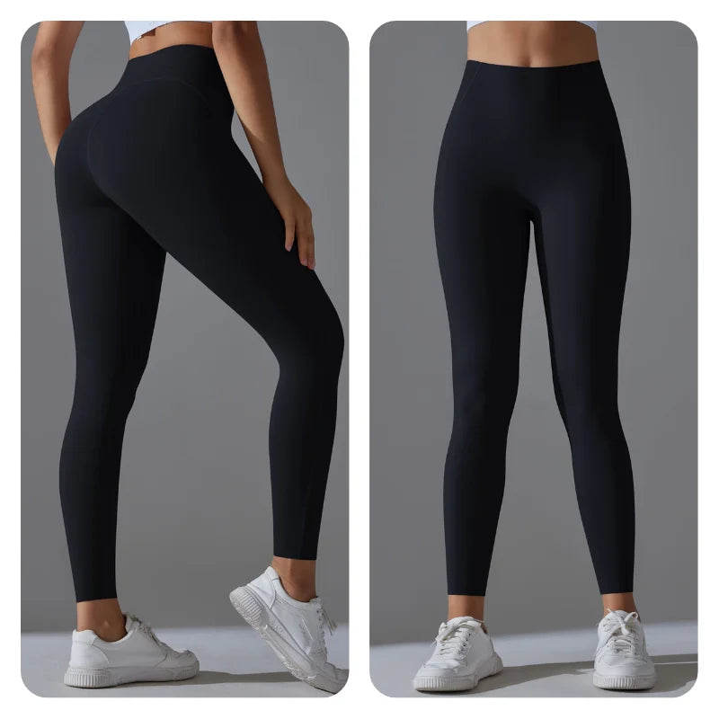 Women's High Waisted, Tight Fitting, Sexy Peach Hip Lifting Yoga Pants, Gym Exercise, Running, Pilates, Leggings Yoga Pants