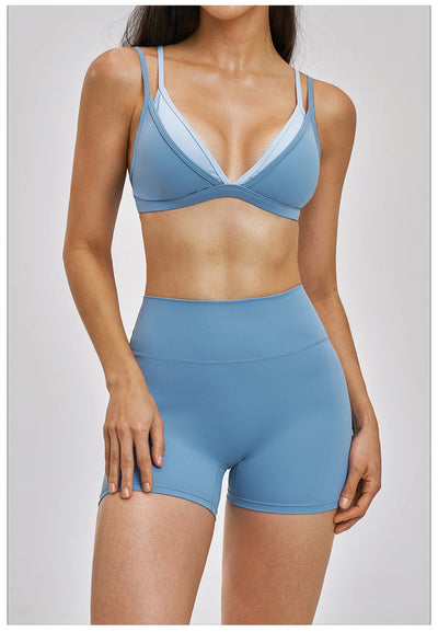 Color-Block Strappy Bra