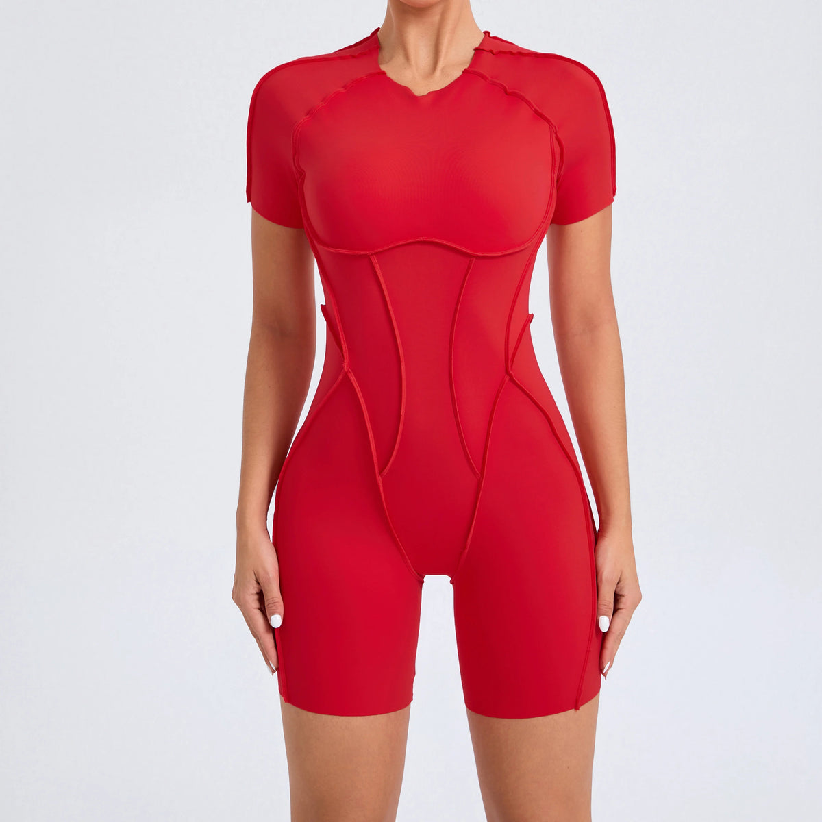Short Sleeve Scrunch Romper