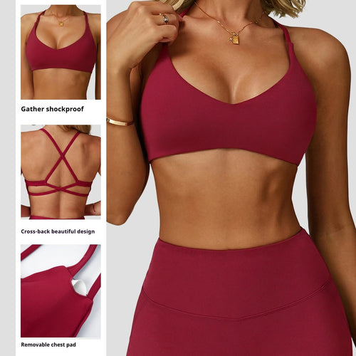 Cross Back Push-Up Bra