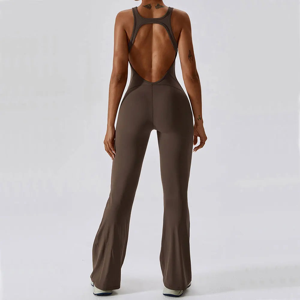 Scoop Back Sleeveless Jumpsuit