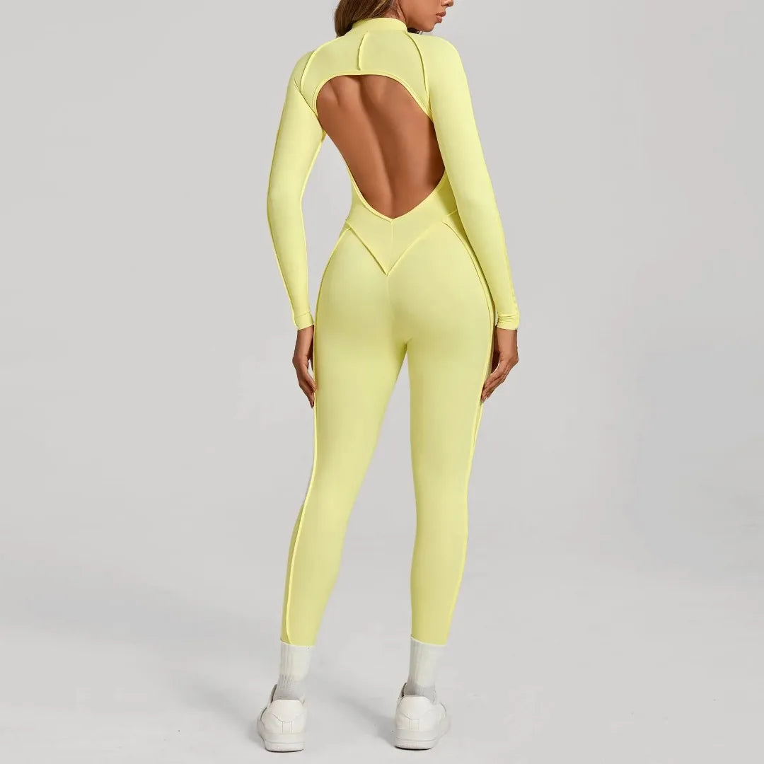 Backless Zip Jumpsuit