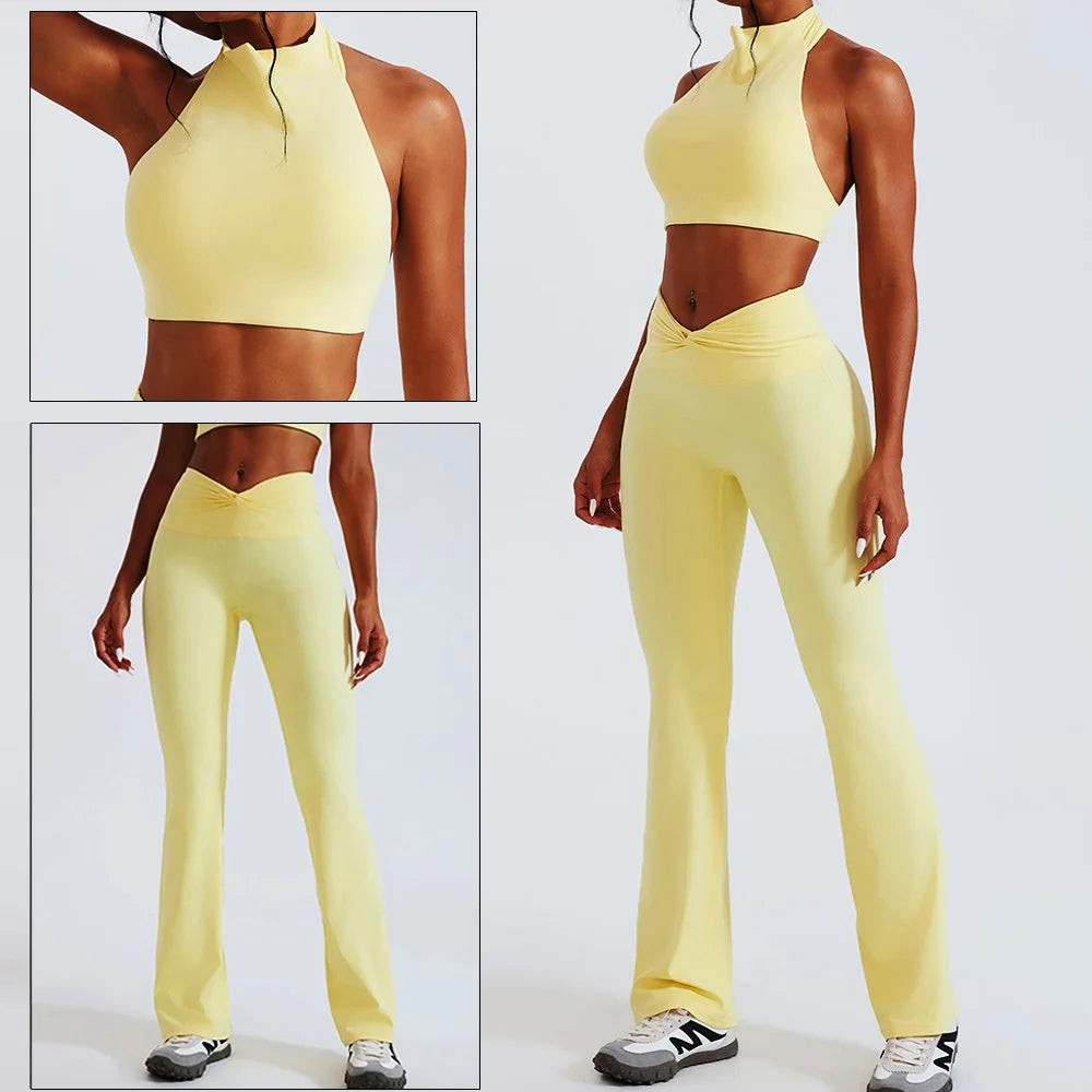 Mock Neck Halter & Flares