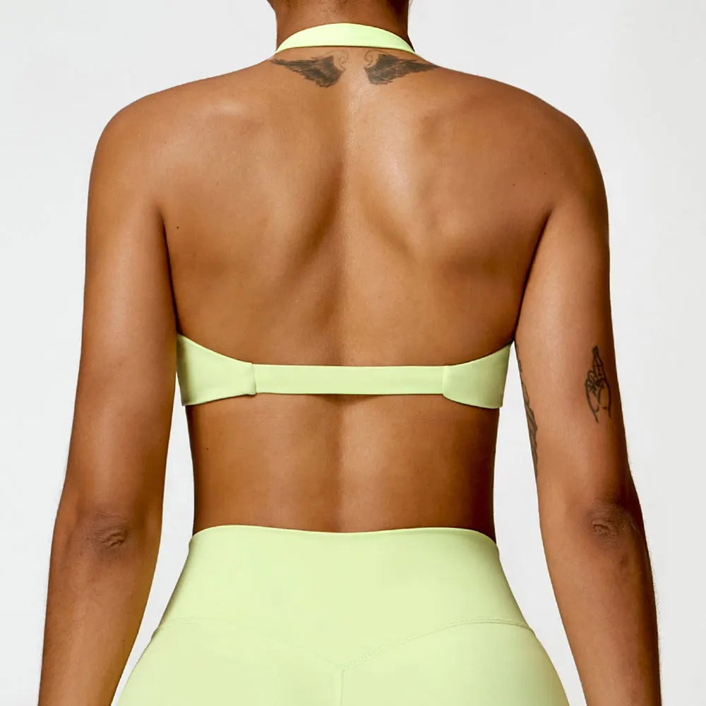 Yoga Bra Push-up Sports Fitness Vest Nylon Gym Workout Sports Underwear Sexy Breathable Quick Dry Athletic Training Crop Top