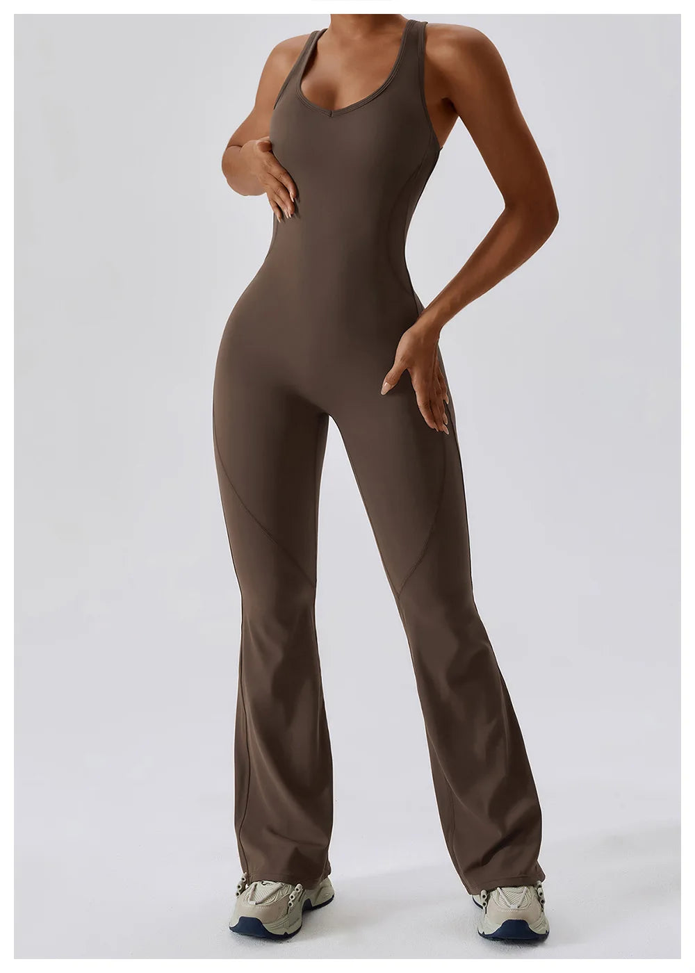 Scoop Back Sleeveless Jumpsuit