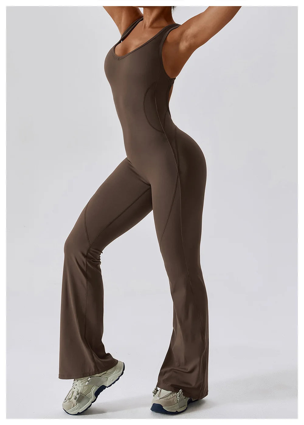 Scoop Back Sleeveless Jumpsuit