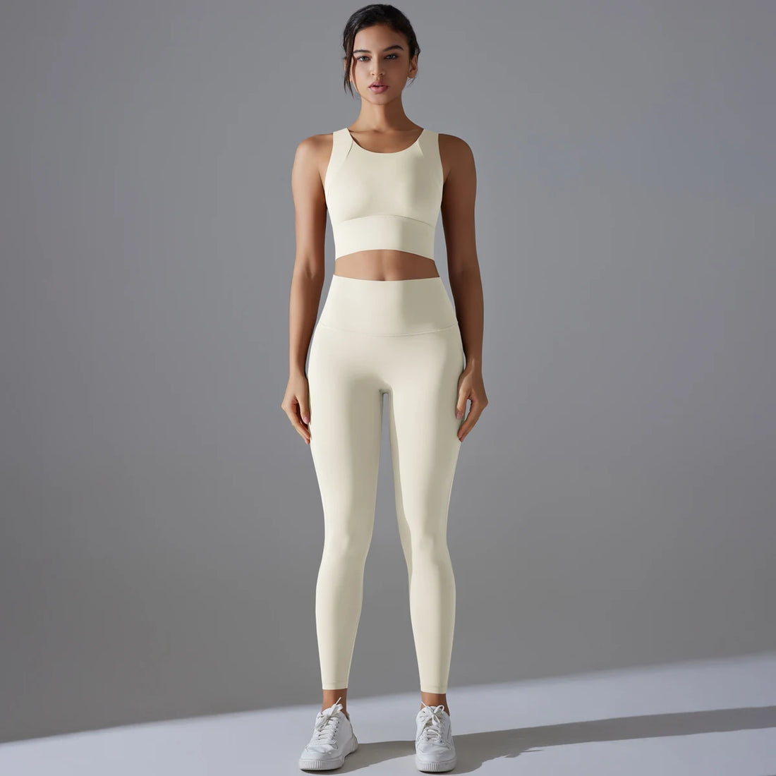 High Neck Crop & Leggings Set