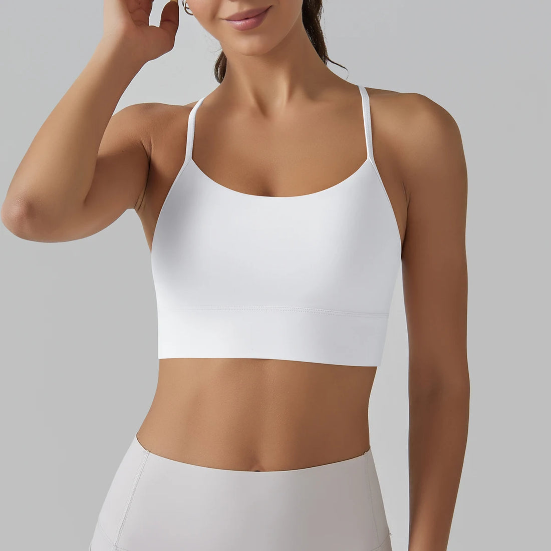 Y-Back Strappy Crop Bra