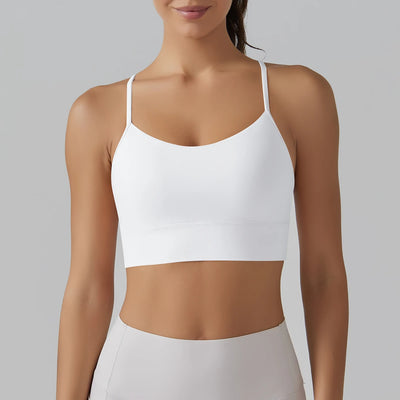 Y-Back Strappy Crop Bra